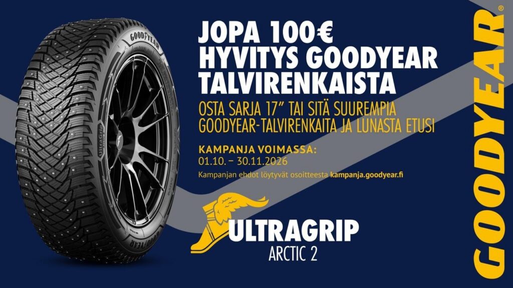 Jopa 100 € hyvitys Goodyear-talvirenkaista - Rengasliike Lappeenranta
