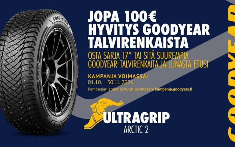 Jopa 100 € hyvitys Goodyear-talvirenkaista